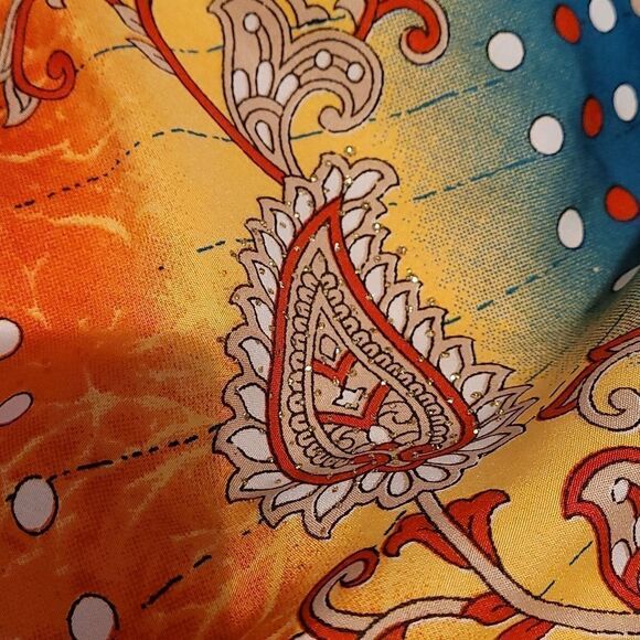 Good Times woman's orange caftan - Picture 7 of 10